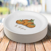 Erntedank Pumpkin Rustic Personalisiert Pappteller