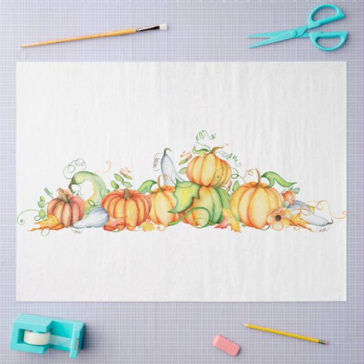 Erntedank Pumpkin Series Design 10 Seidenpapier (Basteln)