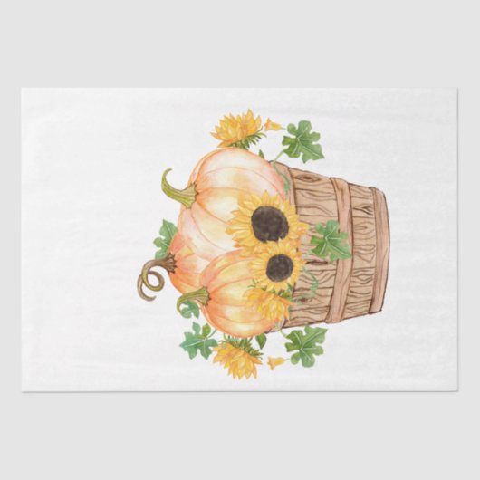 Erntedank Pumpkin Series Design 23 Seidenpapier (Vorderseite)