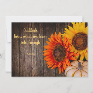 Erntedank Pumpkin Sonnenblume Dankeschön Flat Feiertagskarte