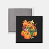 Erntedank Pumpkin Sonnenblume Herbst Herbsturlaub Magnet (Vorderseite/Rückseite)