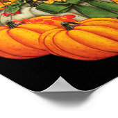 Erntedank Pumpkin Sonnenblume Herbst Herbsturlaub Poster (Ecke)
