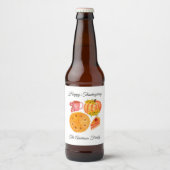 Erntedank Pumpkin Spice Latte Bierflaschenetikett (Vorderseite)