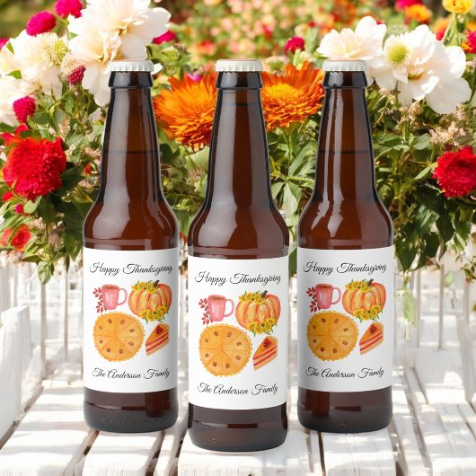 Erntedank Pumpkin Spice Latte Bierflaschenetikett