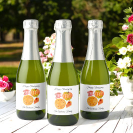 Erntedank Pumpkin Spiced Latte Schaumweinetikett