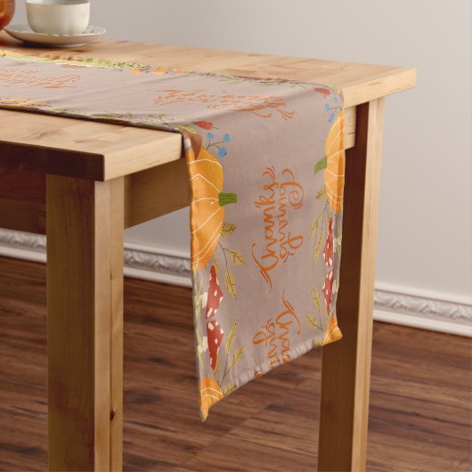 Erntedank Pumpkin Table Runner Kurzer Tischläufer (Beispiel)