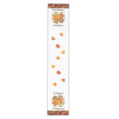 Erntedank Pumpkin Table Runner Mittelgroßer Tischläufer (Vorderseite)