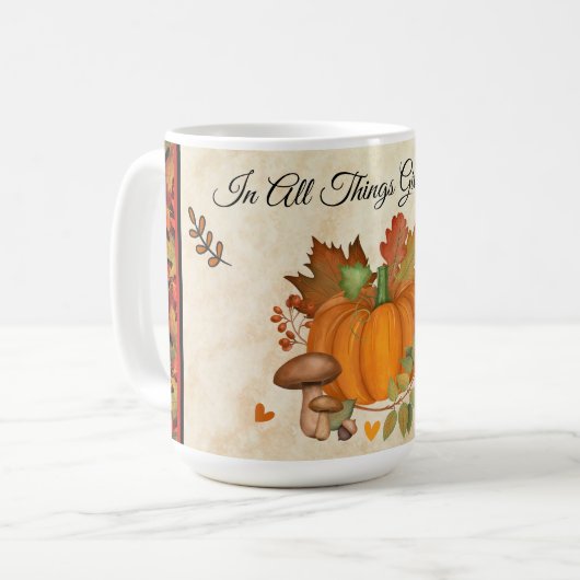 Erntedank Pumpkin Tasse (Vorderseite Links)