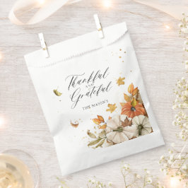 Erntedank Pumpkin und Blätter Thema Geschenktütchen