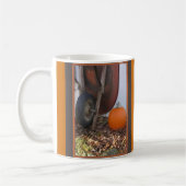 Erntedank Pumpkin und Wheelbarrow Kaffeetasse (Links)