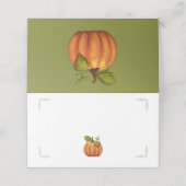 Erntedank Pumpkin Zentifte Platzkarten (Außenseite Aufgefaltet)