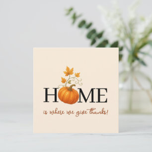 Erntedank Pumpkin Zuhause ist der Ort, an dem wir 