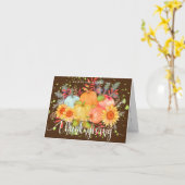 Erntedank Pumpkins Brown Karte (Gelbe Blume)