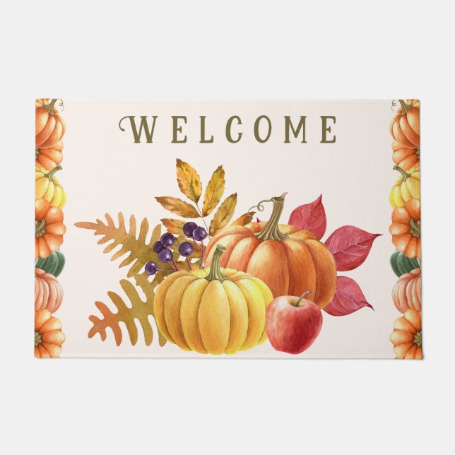 Erntedank Pumpkins Doormat Fußmatte (Vorderseite)
