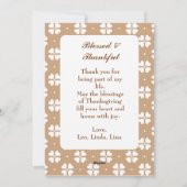 Erntedank Pumpkins Editable Family Feiertagskarte (Rückseite)