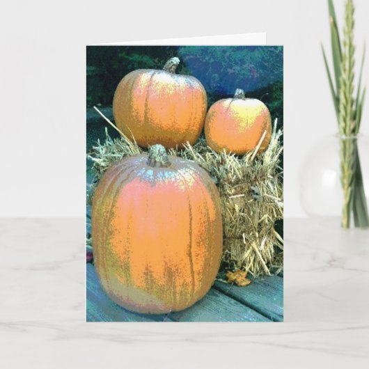 Erntedank Pumpkins Feiertagskarte (Vorderseite)