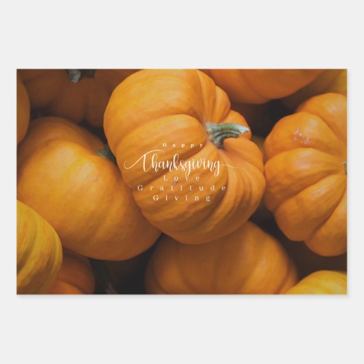 Erntedank Pumpkins Foto Geschenkpapier Set (Vorderseite)
