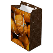Erntedank Pumpkins Foto Mittlere Geschenktüte (Vorderseite Schrägansicht)