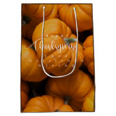 Erntedank Pumpkins Foto Mittlere Geschenktüte (Rückseite)