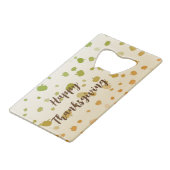 Erntedank Pumpkins Geldbeutel Flaschenöffner (Vorderseite Schrägansicht)