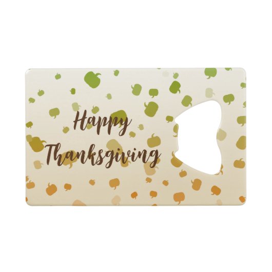 Erntedank Pumpkins Geldbeutel Flaschenöffner (Vorderseite (Horizontal))