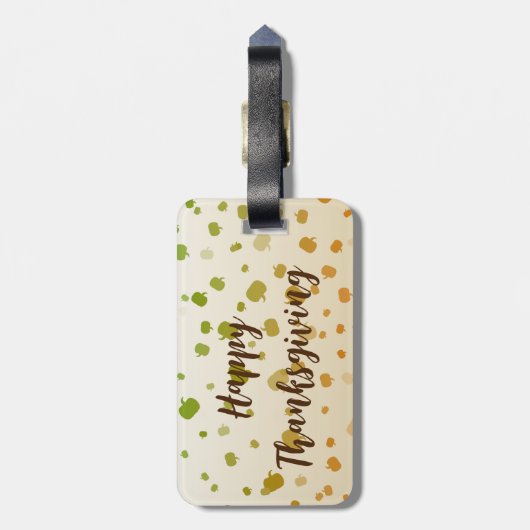 Erntedank Pumpkins Gepäckanhänger (Rückseite vertikal)