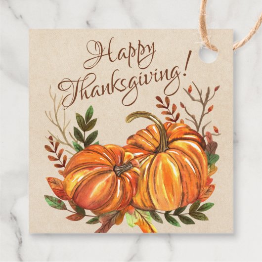 Erntedank Pumpkins Geschenkanhänger (Rückseite)