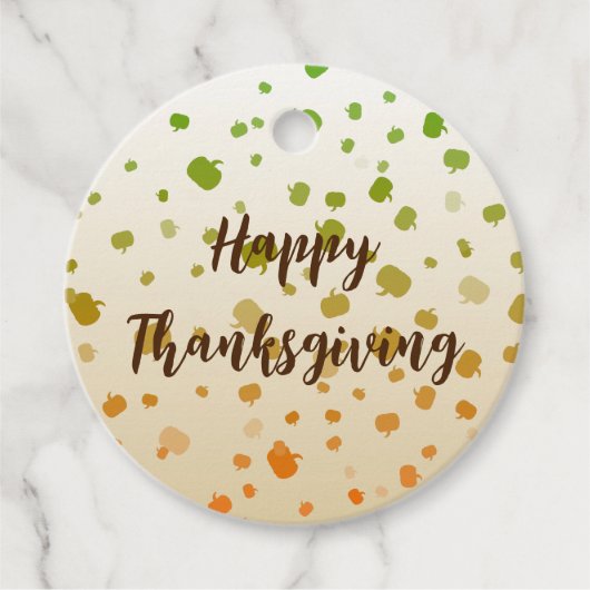 Erntedank Pumpkins Geschenkanhänger (Vorderseite)