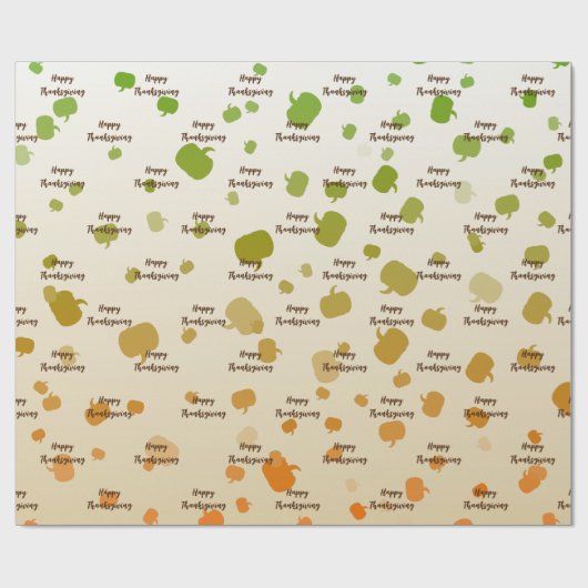 Erntedank Pumpkins Geschenkpapier (Flach)