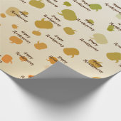 Erntedank Pumpkins Geschenkpapier (Ecke)