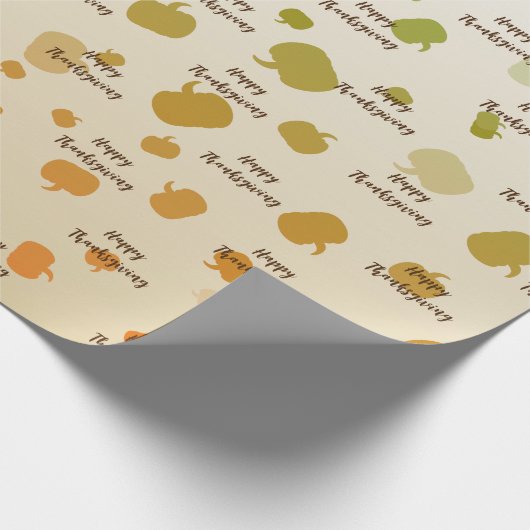 Erntedank Pumpkins Geschenkpapier (Ecke)