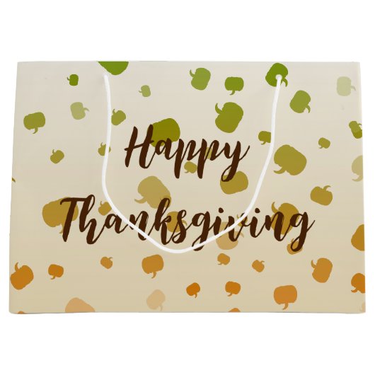 Erntedank Pumpkins Große Geschenktüte (Vorderseite)