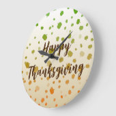 Erntedank Pumpkins Große Wanduhr (Winkel)