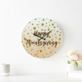 Erntedank Pumpkins Große Wanduhr (Zuhause)