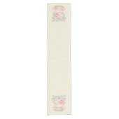 Erntedank Pumpkins Herbst Pink Elfenbeinküste Kurzer Tischläufer (Vorderseite)