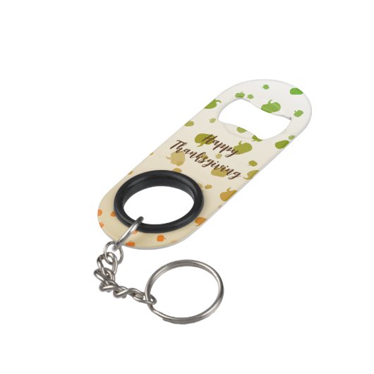 Erntedank Pumpkins Mini Flaschenöffner (Rückseite Schrägansicht)