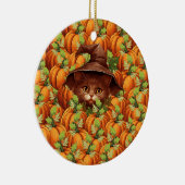 ERNTEDANK PUMPKINS NIEDLICH CAT KERAMIK ORNAMENT (Rechts)