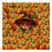 ERNTEDANK PUMPKINS NIEDLICH CAT POSTER (Vorderseite)