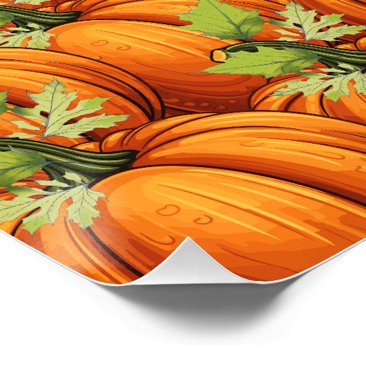 ERNTEDANK PUMPKINS NIEDLICH CAT POSTER (Ecke)