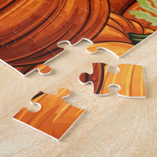 ERNTEDANK PUMPKINS NIEDLICH CAT PUZZLE (Seite)