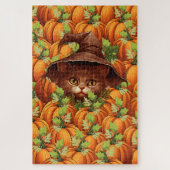 ERNTEDANK PUMPKINS NIEDLICH CAT PUZZLE (Vertikal)