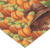 ERNTEDANK PUMPKINS NIEDLICH CAT TISCHDECKE (Schrägansicht)