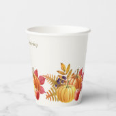Erntedank Pumpkins Paper Cups Pappbecher (Rückseite)