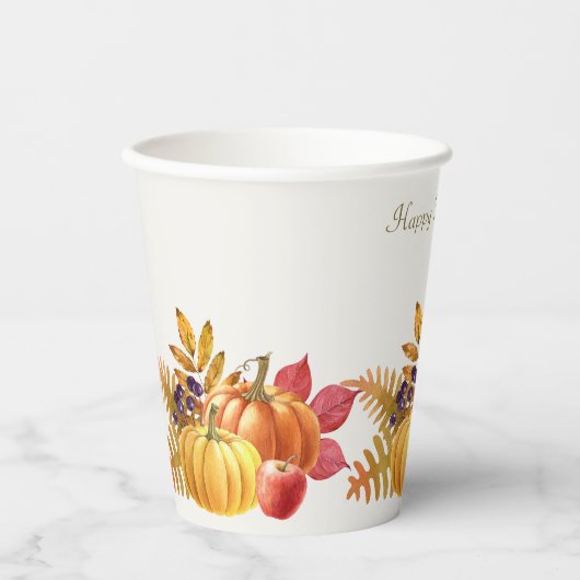 Erntedank Pumpkins Paper Cups Pappbecher (Vorderseite)
