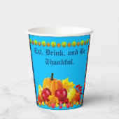 Erntedank Pumpkins Pappbecher (Rückseite)