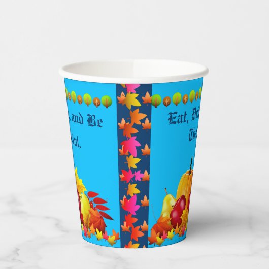 Erntedank Pumpkins Pappbecher (Links)