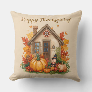 Erntedank, Pumpkins Patch Bauernhof Freude Kissen