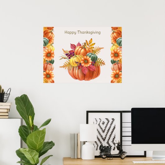 Erntedank Pumpkins Poster (Heimbüro)