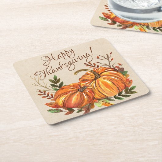 Erntedank Pumpkins Rechteckiger Pappuntersetzer (angewinkelt)