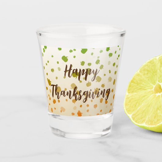 Erntedank Pumpkins Schnapsglas (Vorderseite)